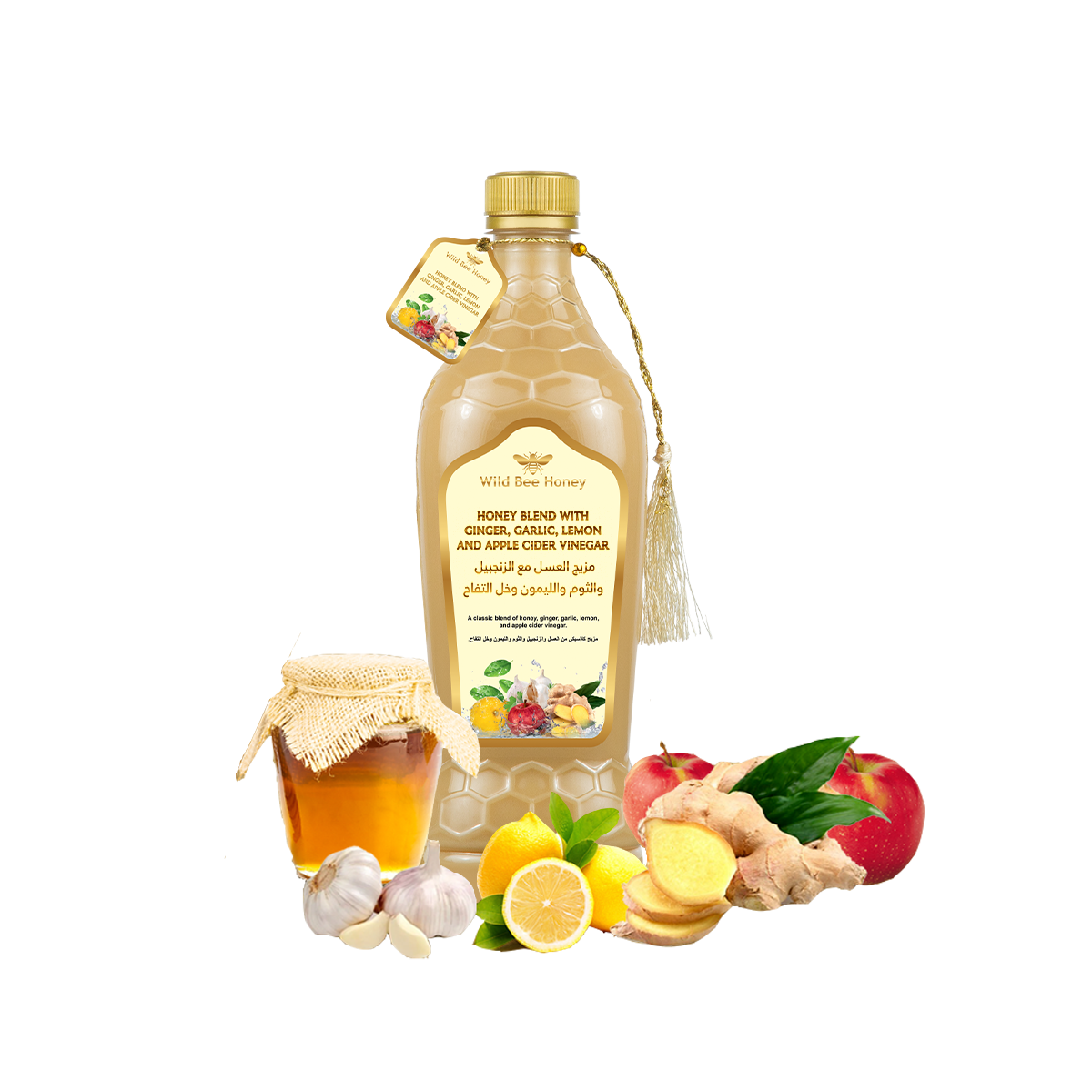 Honey Blend with Ginger, Garlic, Lemon and Apple Cider Vinegar